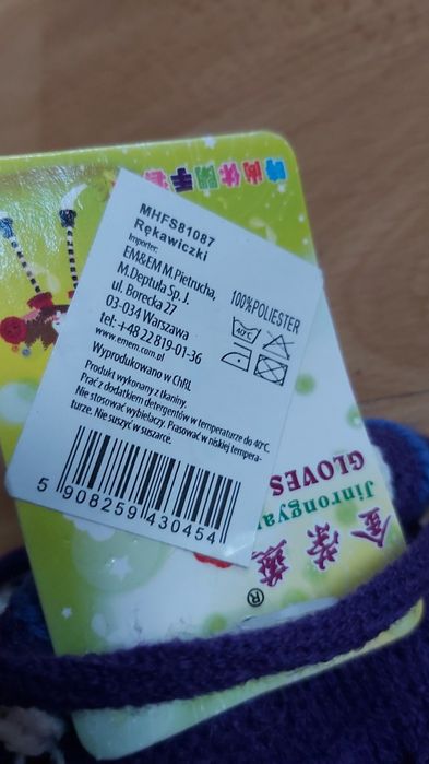 Rękawiczki dziecięce ciepłe jednopalczaste