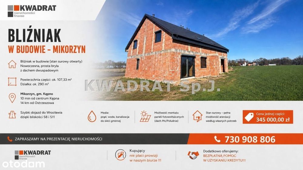 Bliźniak w budowie - Mikorzyn