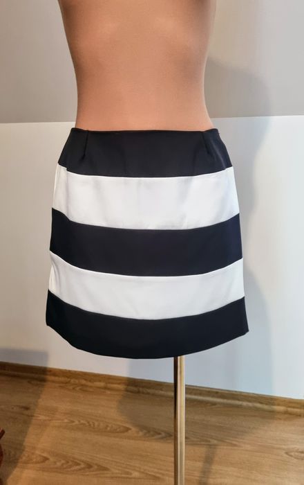 Spódnica mini biało czarna