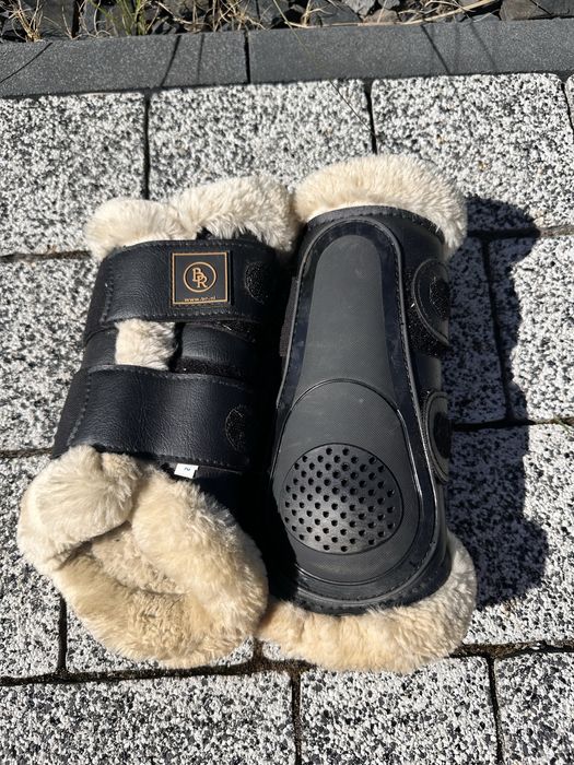 Br horse boots majestic pro ochraniacze skokowe z futerkiem