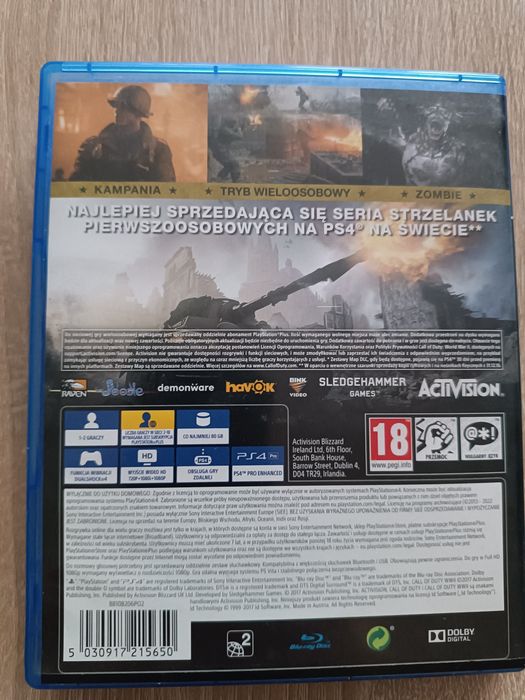 Call of Duty WW II PS4 polska wersja NOWA