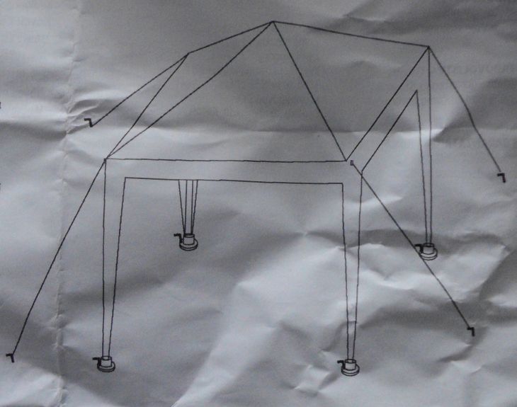 Pawilon Ogrodowy 3m x 3m x 2,45m Namiot Turystyczny biały