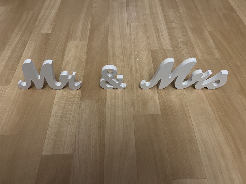 Napis dekoracja Mr&Mrs