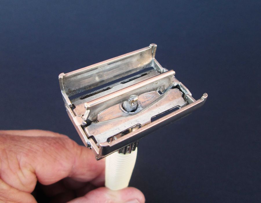 Antiga (60's) GILLETTE Slim Twist Maquina de Barbear com Lamina
