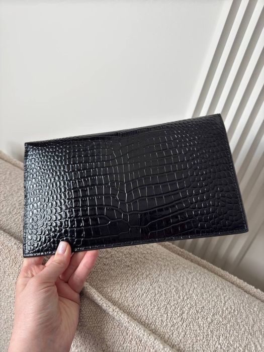 Сумка клатч YSL Yves Saint Laurent крокодил люкс