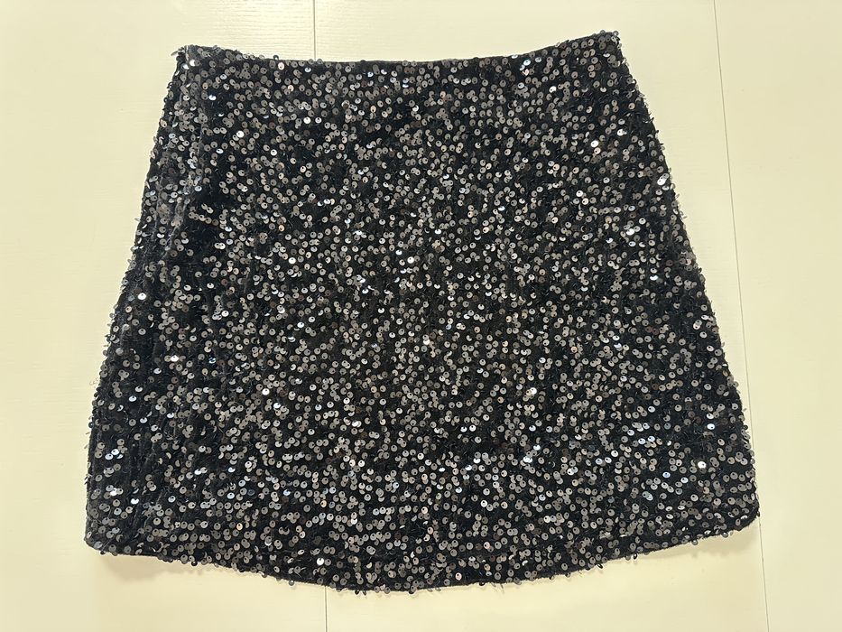 Спідниця Mohito, велюр та пайетки, S
