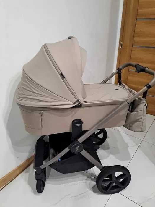 Venicci upline 2 Taupe 3w1 Beżowy fotelik cybex cloud t plus Mirage Grey