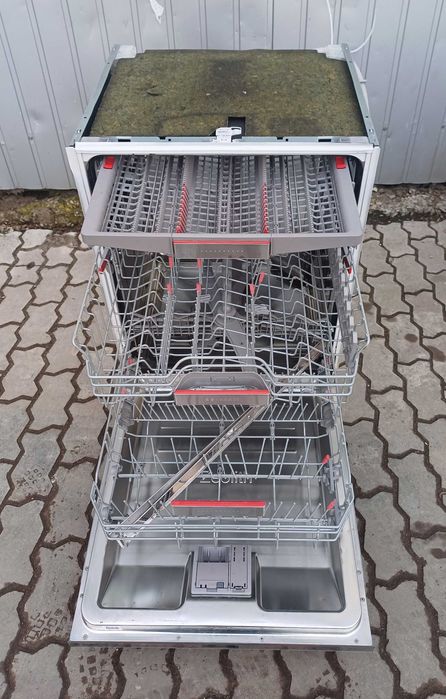 Встроена посудомойка 60 см Бош Bosch SBV68TX06E сушка зеолит проекция