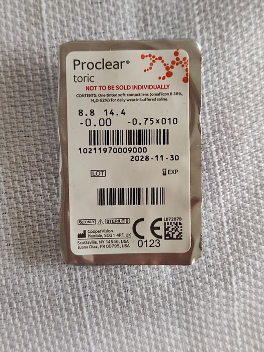 Proclear soczewka miesięczna toryczna