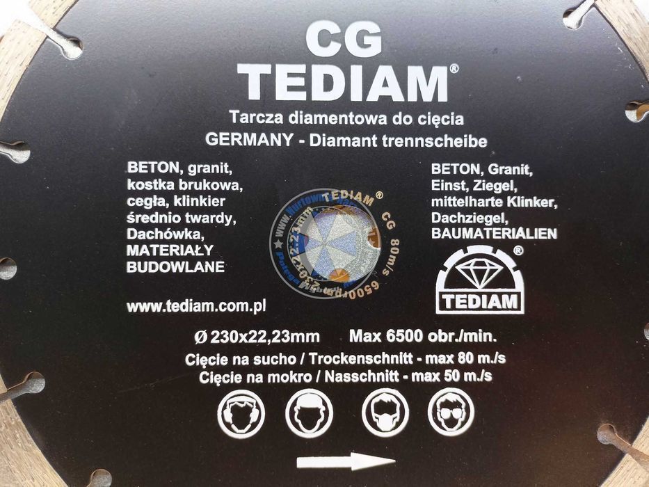 Tarcza do betonu 230mm tarcza diamentowa 230mm tarcza do kostki 230mm
