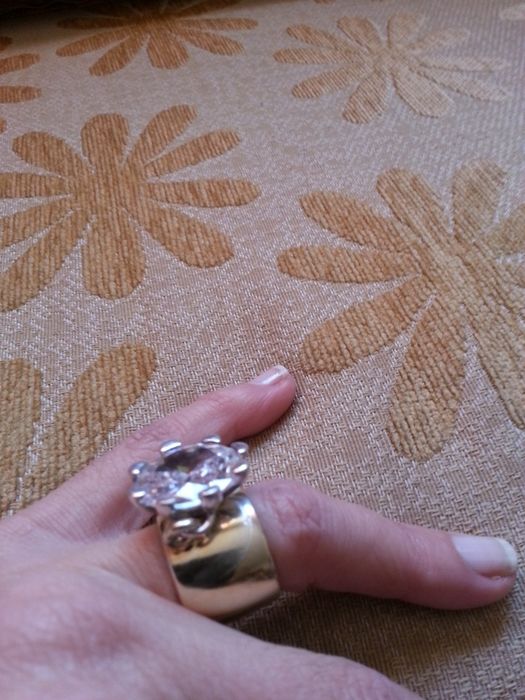 Conjunto em prata dourada Anel/brincos/colar (Eugénio Campos)