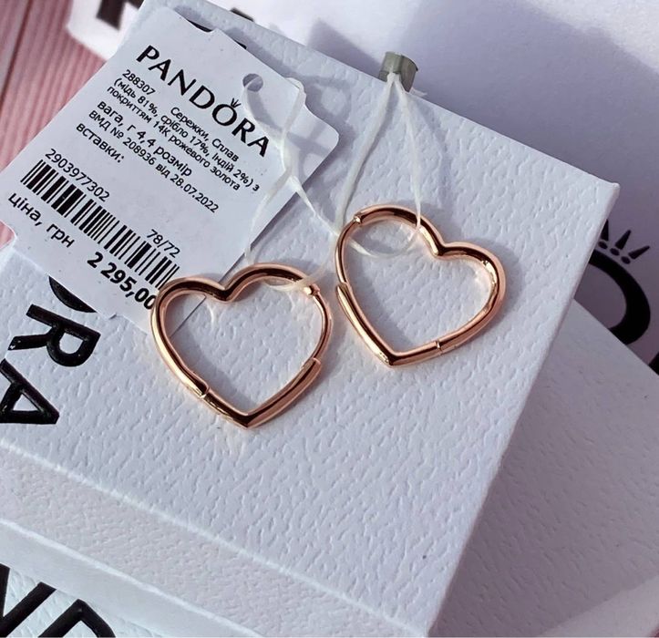 Сережки pandora оригінал, серьги пандора, сережки пандора оригінал