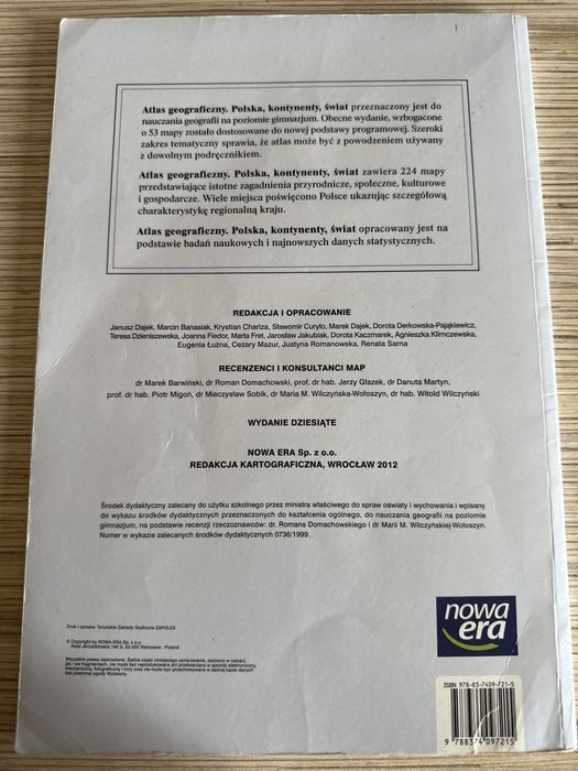 Atlas geograficzny Polska, kontynenty, świat