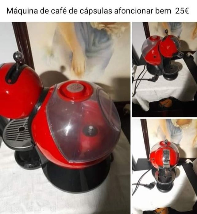 Máquina de café a trabalhar bem