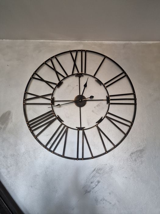 Zegar ścienny duzy metalowy 80cm