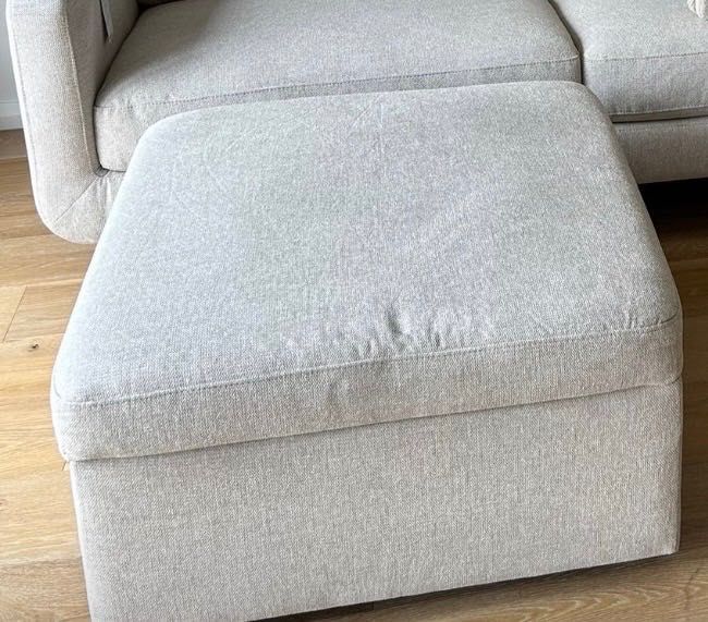 Conjunto de Sala — Sofá + Puff Baú + Poltrona