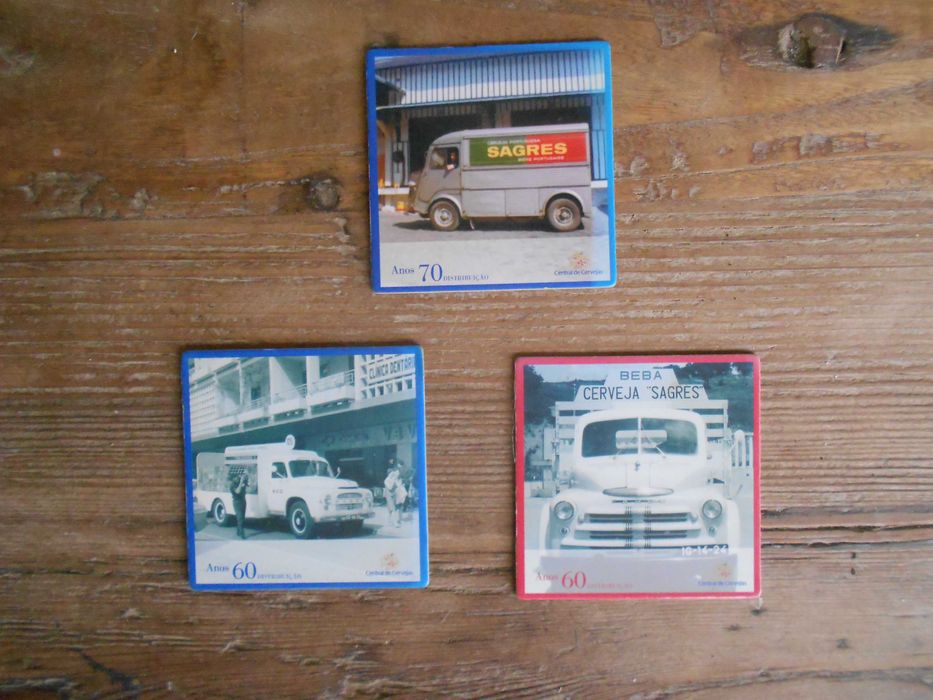 Base pousa copos antigos colecçao Sagres - Central Cervejas - 3 pcs
