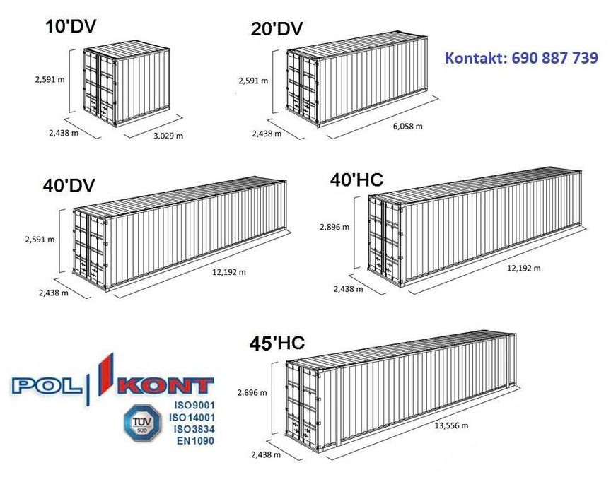 Kontener 20 DV One Way magazynowy morski - 6 metrów - MP