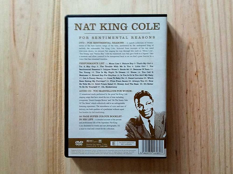 DVD Nat King Cole - For Sentimental Reasons