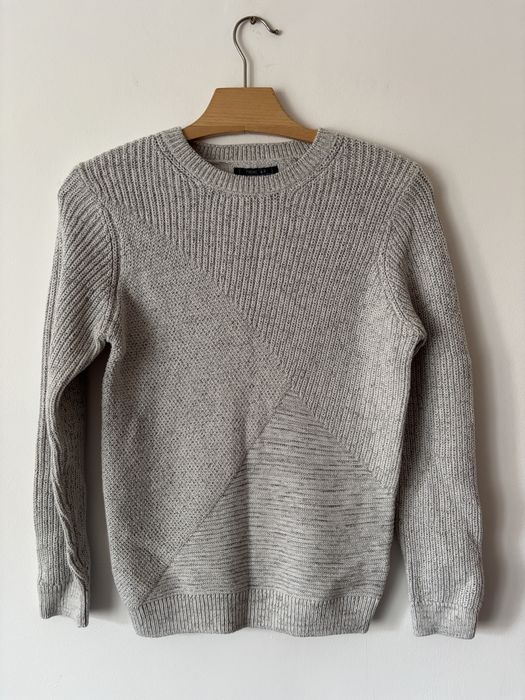 Sweter szary z dzianiny dla chłopca Next 152 cm 12 lat
