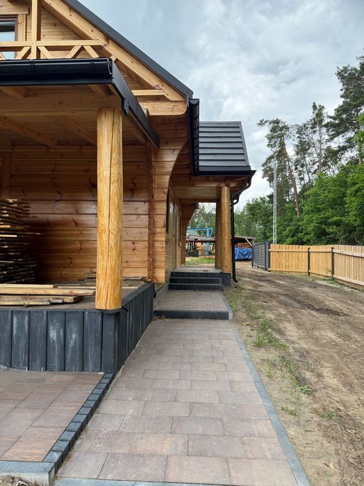 Nowy dom z bala przy lesie – stan deweloperski - Więcej