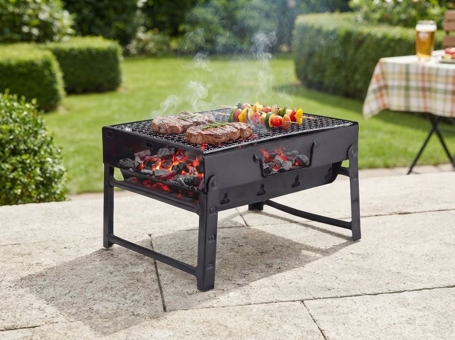 Grill Węglowy Składany Walizka BBQ
