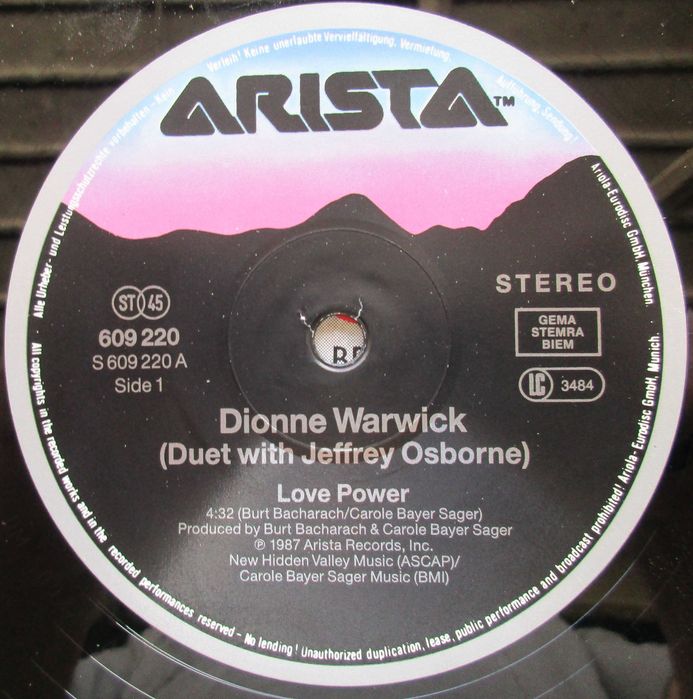 Dionne Warwick - - - - - Love Power - - - - - Maxi Single