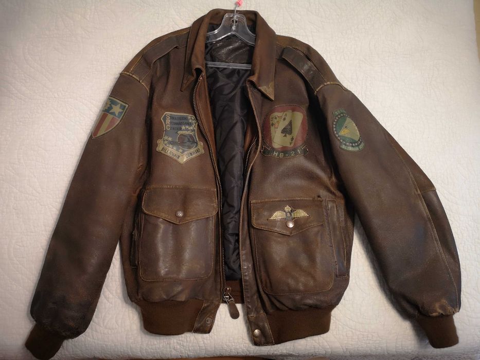 Casaco pele genuína TOPGUN anos 80