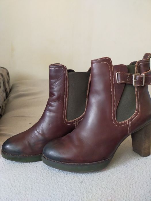 Buty zimowe Botki kozaki  skórzane MEXX 40