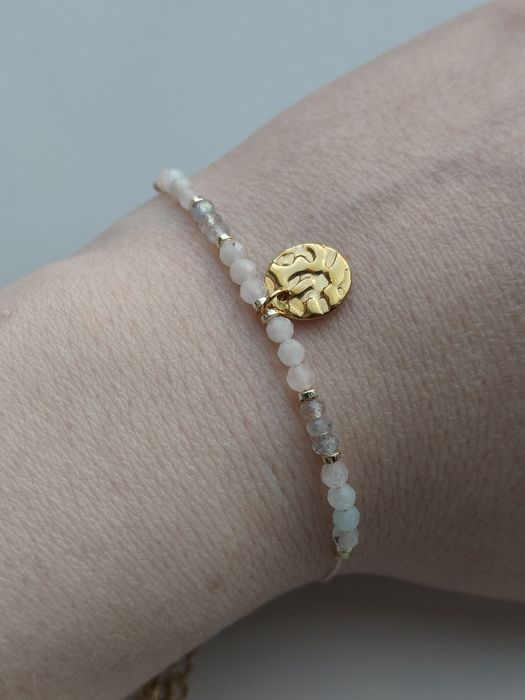 Bransoletka morganit i labradoryt