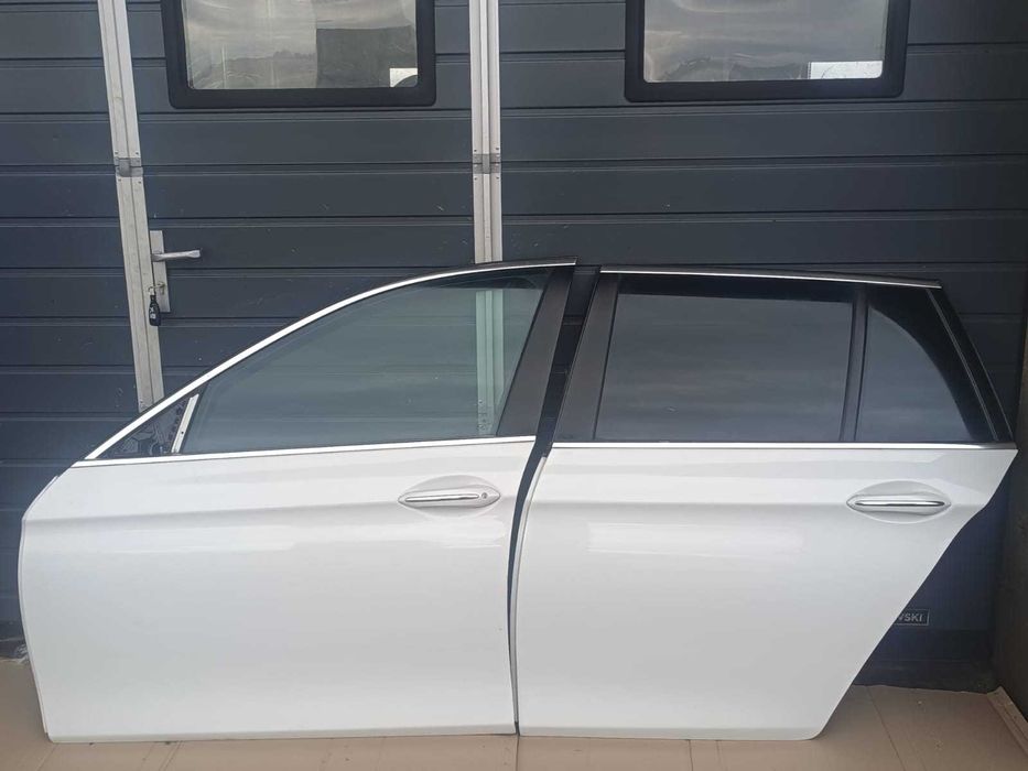 drzwi lewe przód + tył BMW 5 F11 12r.kolor a300 300.ALPINEWEISS