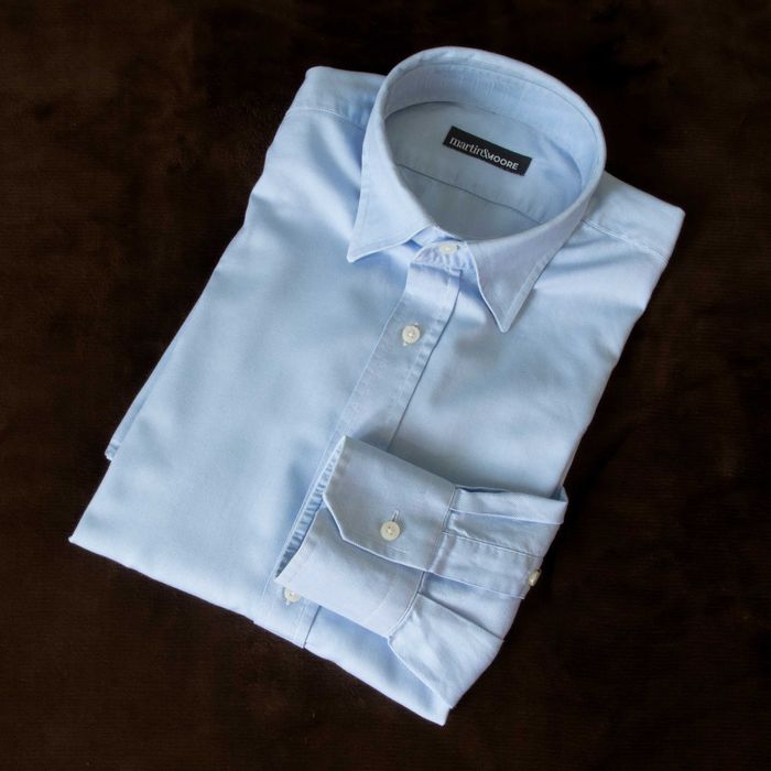 Martin&Moore, koszula oxford, błękitna, slim fit, roz. 40, elegancka