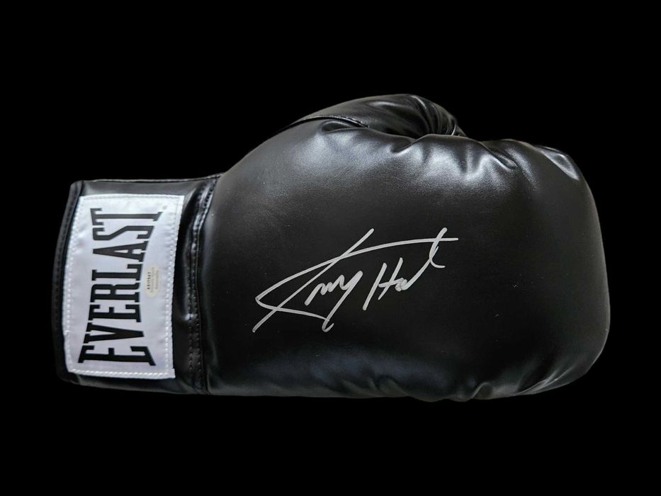 ! AUTOGRAF Larry HOLMES Rękawica z autografem MŚ BOKS