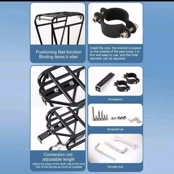 Велобагажник передний сталь