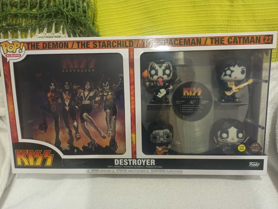 Funko pop selados banda kiss special edition glows in the dark