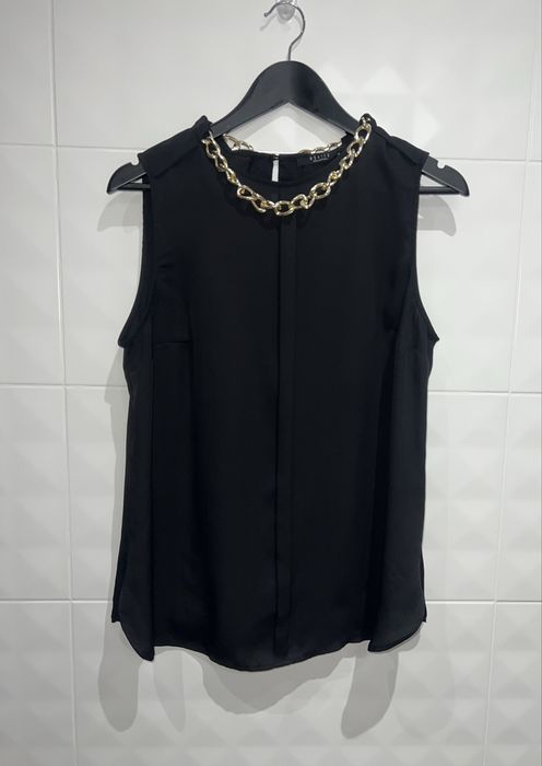 Mohito czarna elegancka bluzka z łańcuszkiem