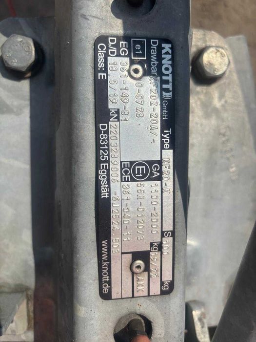 Przyczepa Atec 02-2 na  3500 kg DCM - 2015 r