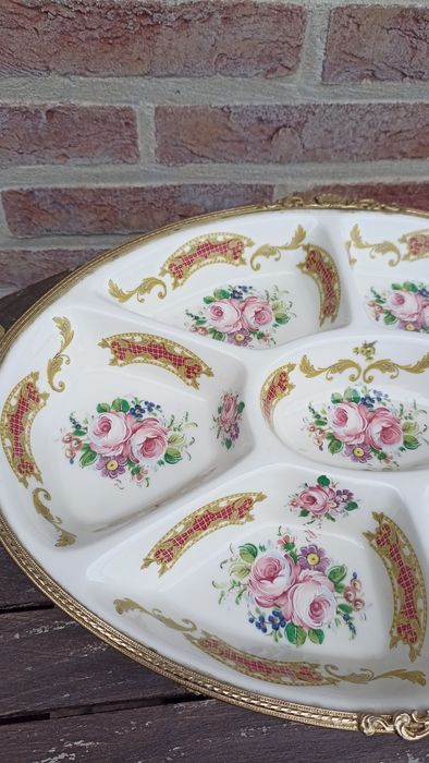 фарфоровая менажница Ceramiche Alfa  Италия.