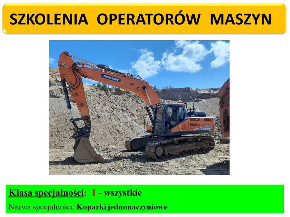 Kurs na koparko-ładowarkę, koparkę, ładowarkę w Kętrzynie i Giżycku