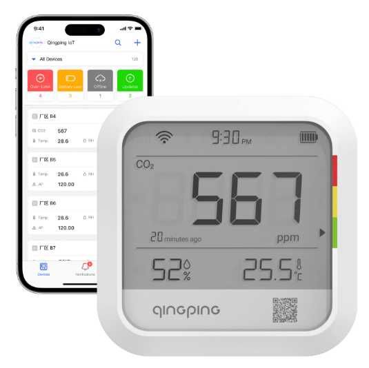 Датчик повітря  Xiaomi Qingping CO2 Є в наявності лише 1 шт!