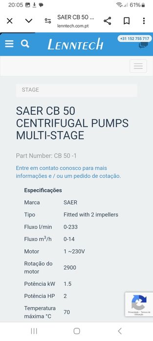 Bomba Água Superfície