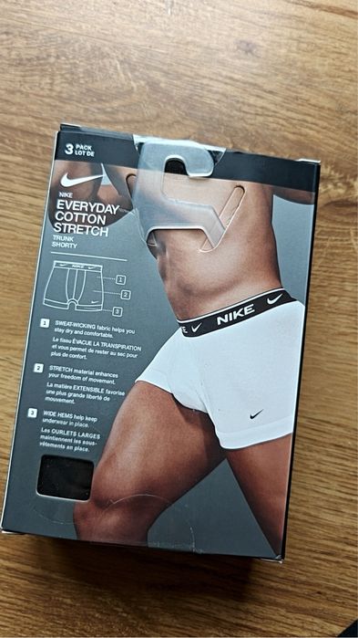 Nike Bokserki 3 pack CZARNE