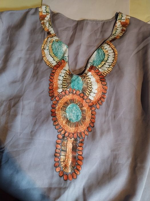 Vestido comprido de manga curta