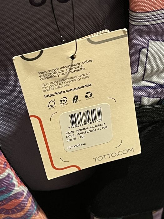 Mochila Totto Xipert multi cor nova