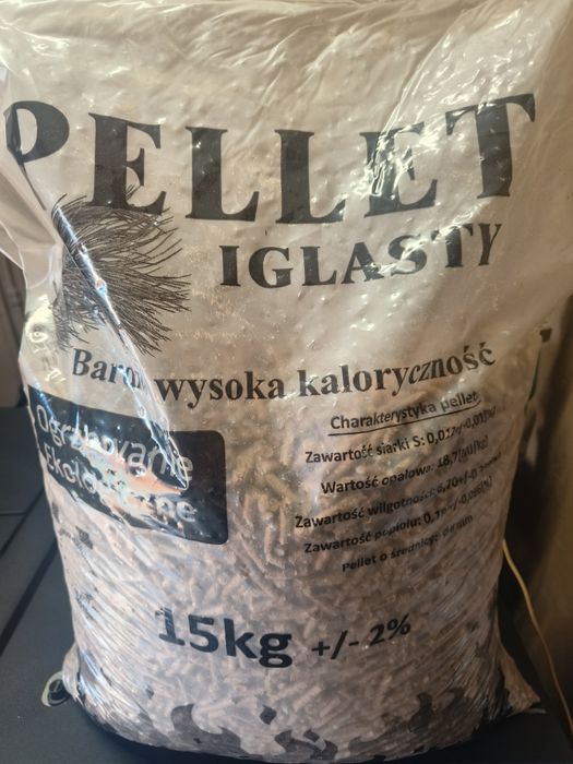 Pellet pelet drzewny sosnowy certyfikat A1 jakość Premium
