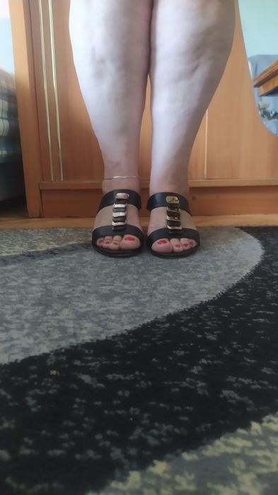 Piękne klapki na koturnie Nature's Own roz 40/41+gratis.