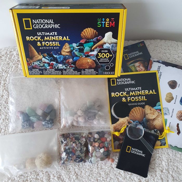 National Geographic conjunto para crianças - pedras naturais, fósseis