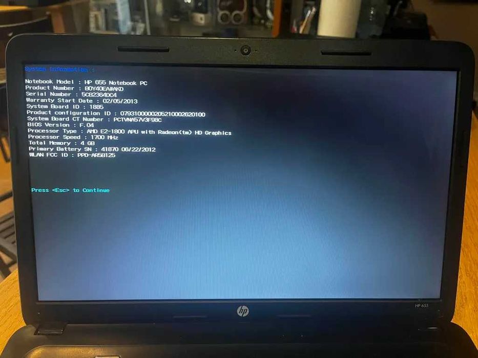 Laptop HP 655 Notebook - czyszczenie serwisu