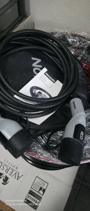 Cabo AC Carregador Veículos Eléctricos