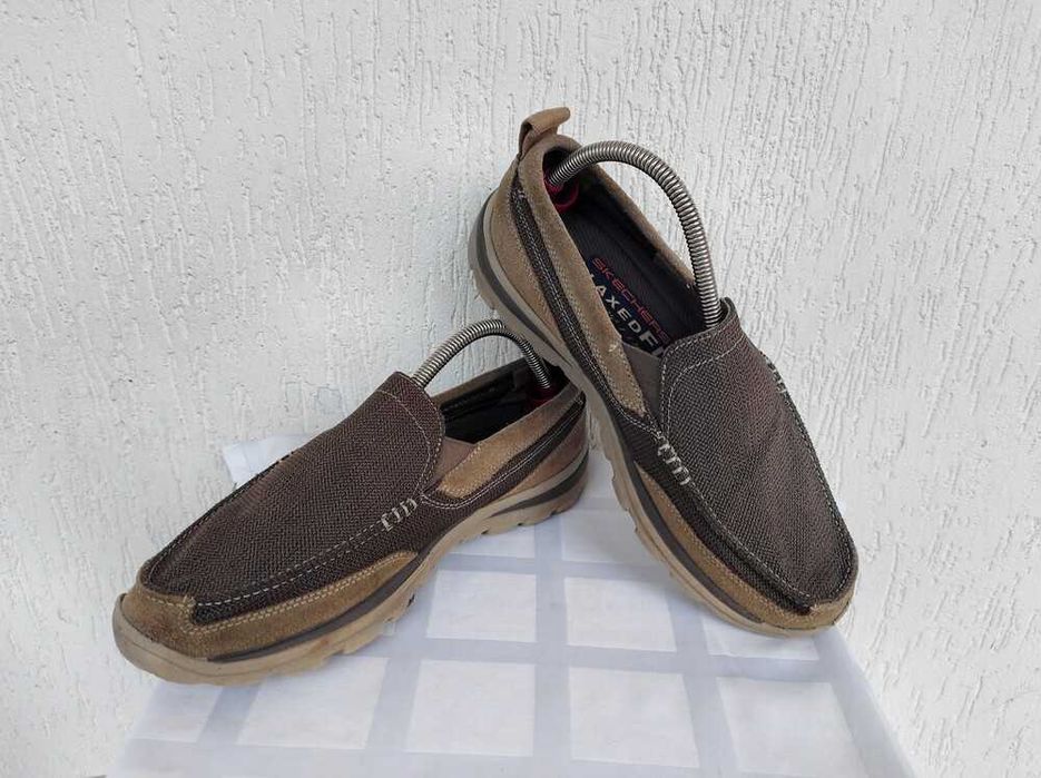 Кожанние туфли-мокасини Skechers Relaxed Fit р.41